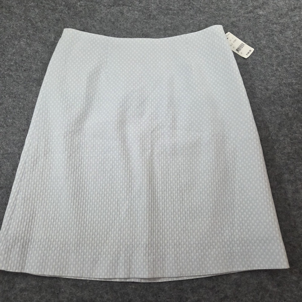 Brooks Brothers Pale Blue Waffle Cotton Skirt Size 6 $148